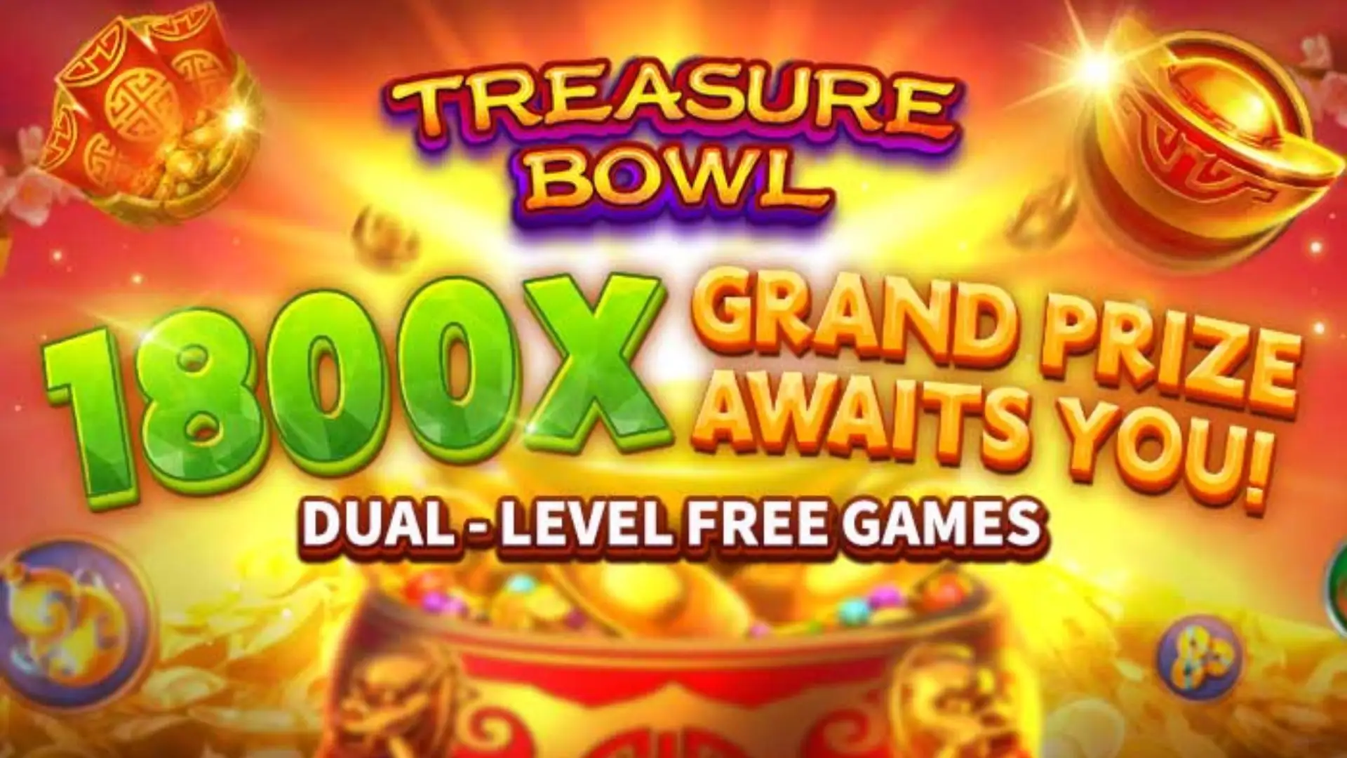 Multiplicadores Treasure Bowl nnngame - 7777x Máximo com Tigela Dourada